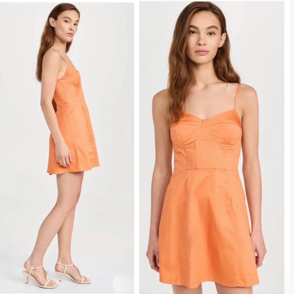 Favorite Daughter The Whats Your Sign Sleeveless Orange Fit-And-Flare Mini Dress